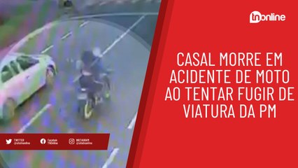 Download Video: Casal morre em acidente de moto ao tentar fugir de viatura da PM