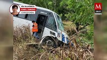 Autobús de pasajeros sufre accidente carretero en Espinal, Veracruz; hay 20 heridos