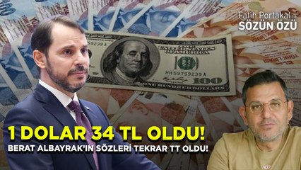 YAPARSA AKP YAPAR! 1 DOLAR 34 TL OLDU! BERAT ALBAYRAK’IN SÖZLERİ TEKRAR TT OLDU!