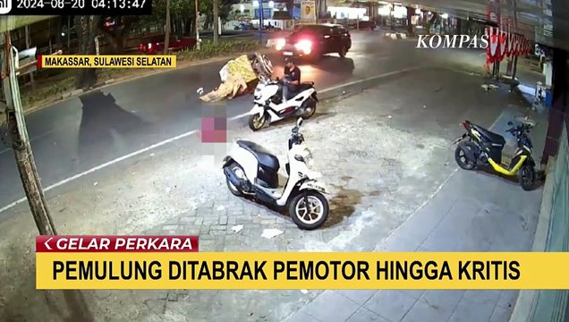 Pemotor di Makassar Tabrak Lari Pemulung, Kondisi Korban Kritis...