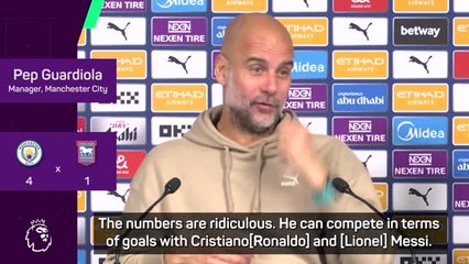 Guardiola compares 'ridiculous' Haaland to Messi and Ronaldo