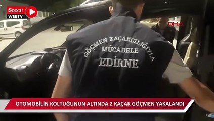 Otomobilin koltuğunun altında 2 kaçak göçmen yakalandı