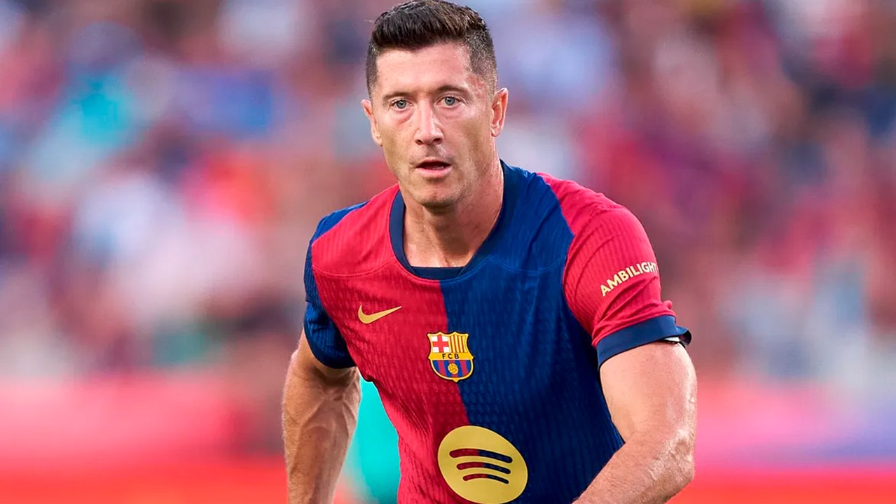Robert Lewandowski marca el gol contra el Athletic Club que lo pone como 'pichichi' de LaLiga