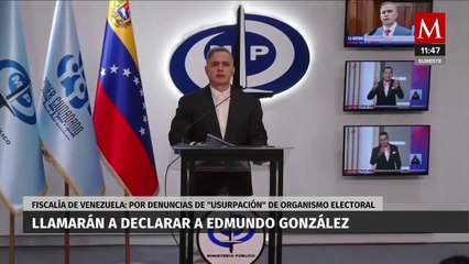 Fiscalía de Venezuela llamará a declarar a Edmundo González