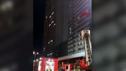 İstanbul’da 38 katlı binada yangın! İki kişi dumandan etkilendi