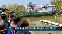 Melaju Kencang, Mobil Travel Tercebur ke Sungai di Indramayu Jawa Barat!