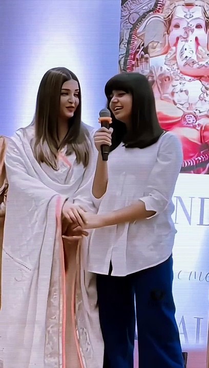 Aaradhya bachchan talking about her mom