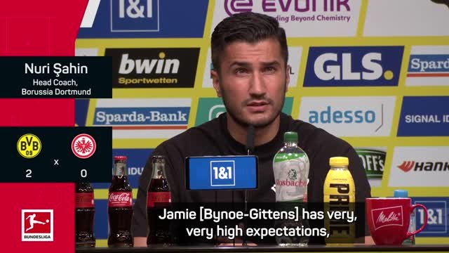 Bynoe-Gittens' brace against Frankfurt 'describes his development' - Sahin