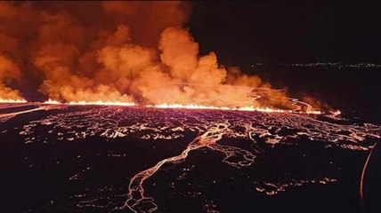 Gunung berapi di Islandia meletus lagi tetapi menyelamatkan kota terdekat Grindavik untuk saat ini