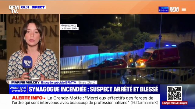 Incendie devant la synagogue de La Grande-Motte: une riposte des forces de l'ordre blesse le suspect lors de son interpellation à Nîmes