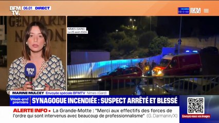 Incendie devant la synagogue de La Grande-Motte: une riposte des forces de l'ordre blesse le suspect lors de son interpellation à Nîmes