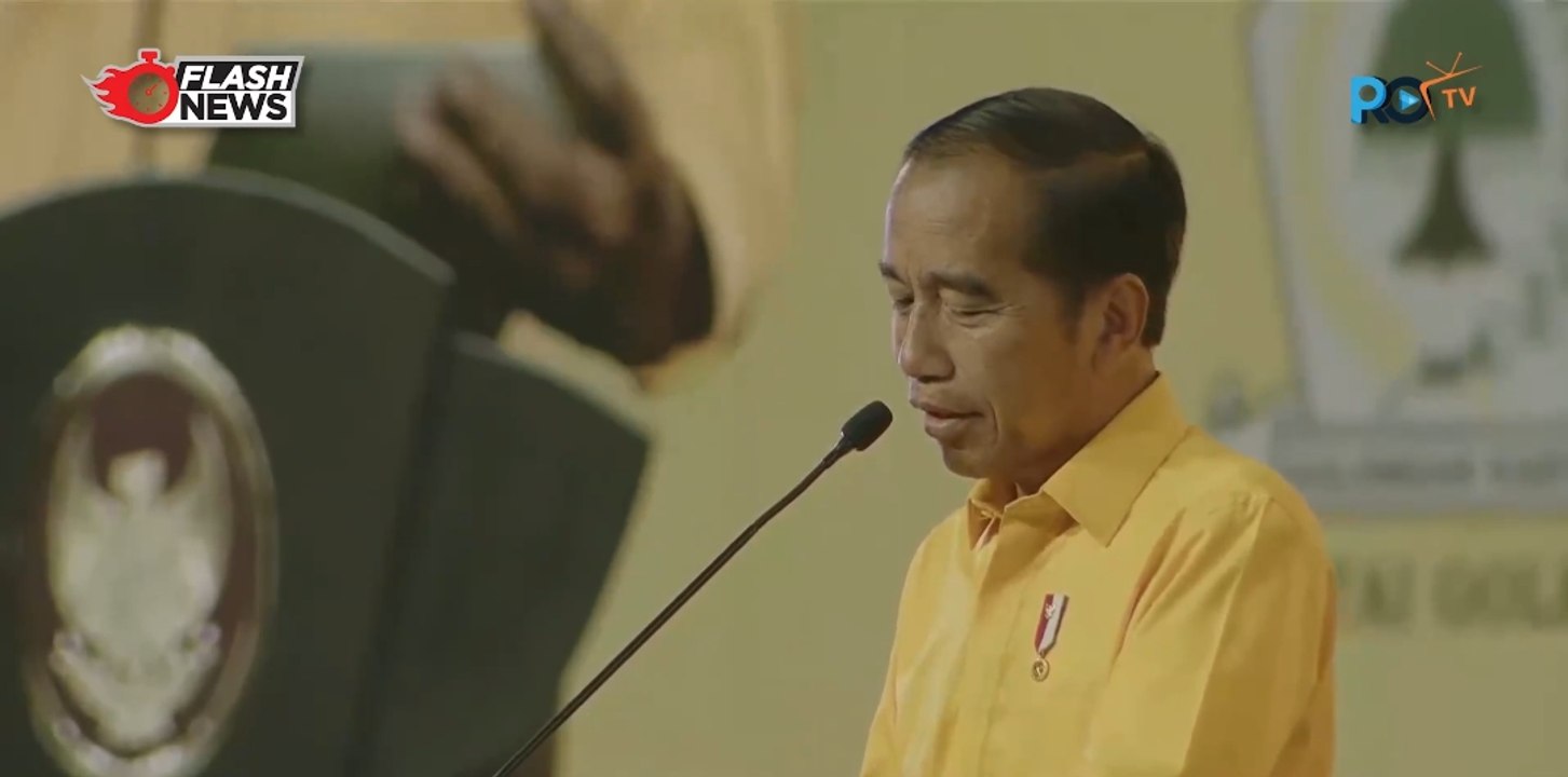 Jokowi Sampaikan Pidato di Penutupan Munas XI Partai Golkar