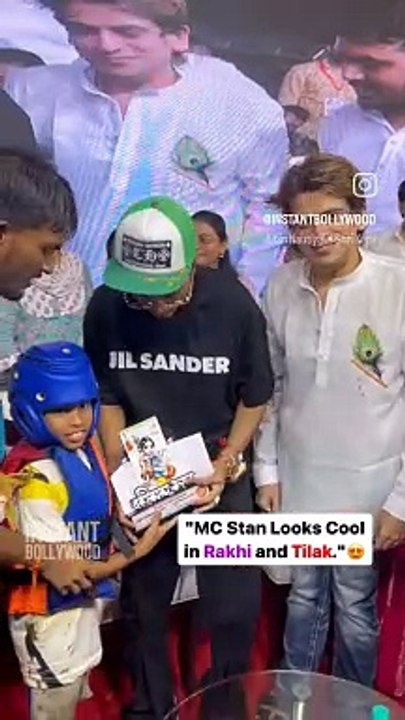 MC Stan looks cool in Rakhi and Tilak!