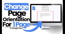 How To Change ONE Page To Landscape on Google Docs