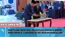 Serah Terima Jabatan Menteri Investasi atau BPKM dari Bahlil Lahadalia ke Rosan Roeslani