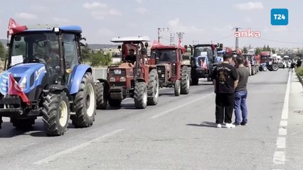 Mazot alamayan çiftçinin Uşak’taki traktörle eylemi kısa sürdü