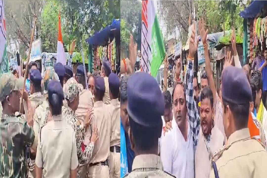 CG Congress Protest: कांग्रेस का जेल भरो आंदोलन, कोंडागांव पुलिस के साथ झूमा-झटकी, हुई गिरफ्तारी, देखें Video..
