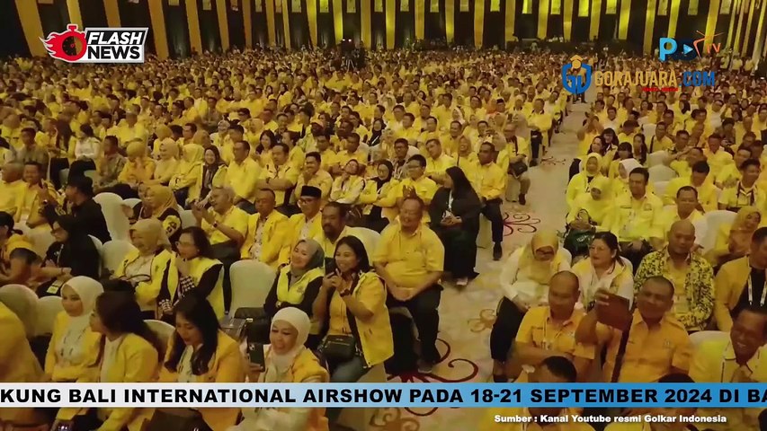 JOKOWI SAMPAIKAN PIDATO DI PENUTUPAN MUNAS XI PARTAI GOLKAR TAHUN 2024