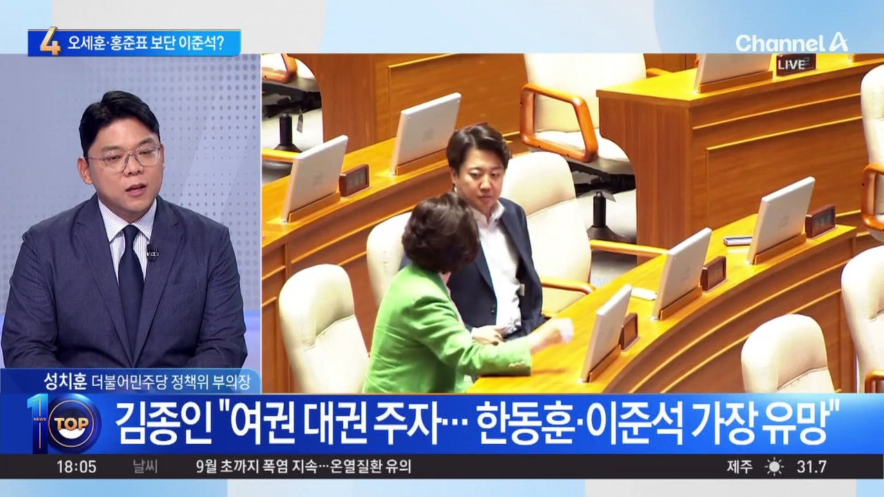 김종인이 꼽은 보수 주자…오세훈·홍준표 보단 이준석?