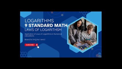 Ex 3.4 Solution-Class 9th math-Logrithms-Q 2 and 3-FBISE