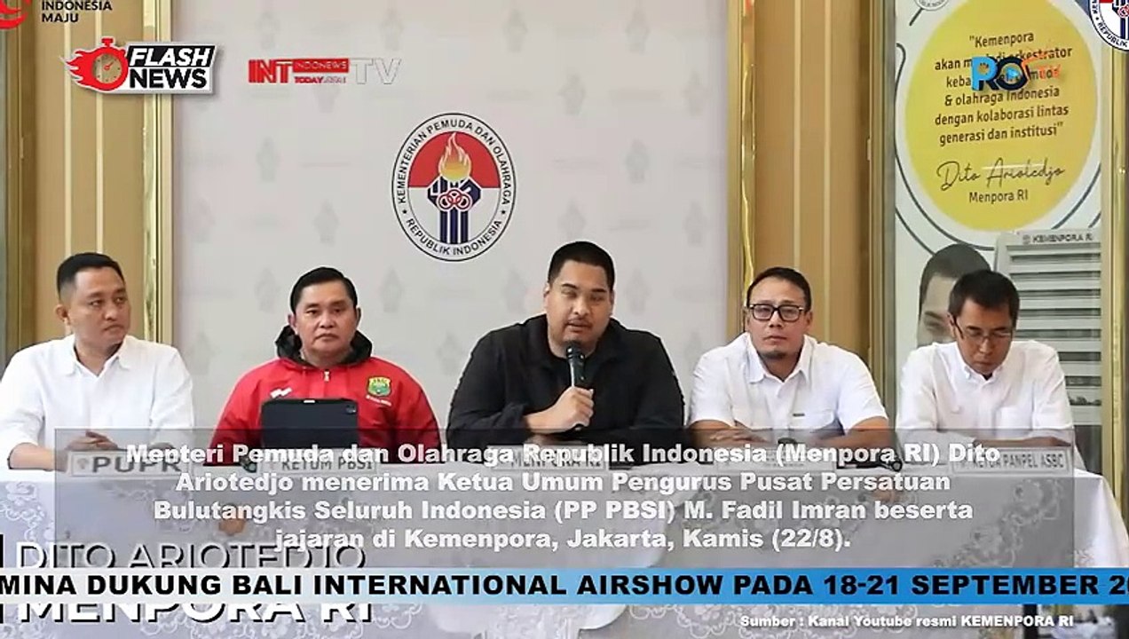 Menpora Dito Terima Ketum PP PBSI Fadil Imran, Bahas Pembangunan Sport Center Bulut