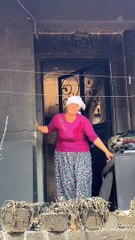 Aydın yangınında evini ve hayvanlarını kaybeden bir ablamızın üzüntüsü… Eşi kepçeyle yangının arasına dalmasa kendi ve çocukları da yangında kaybolup gidecekmiş…
