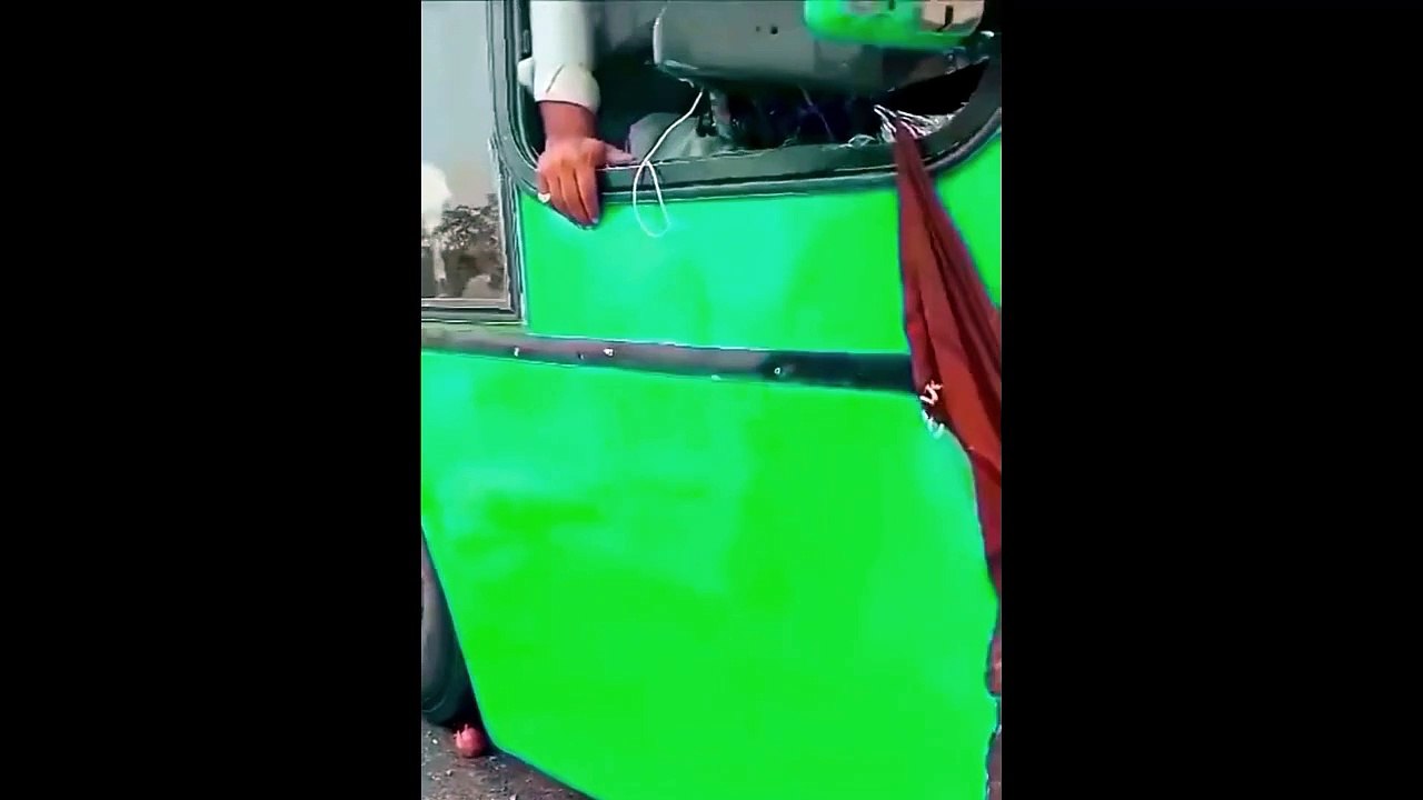 Sad moment . Accident Bus Truck