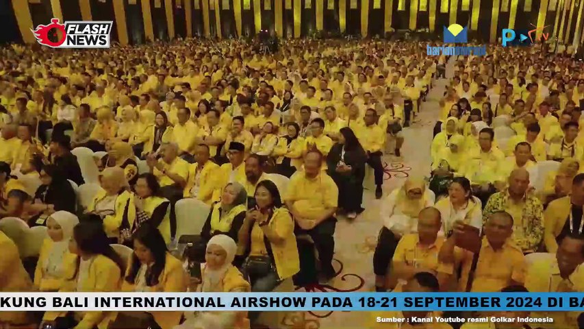 Jokowi Sampaikan Pidato di Penutupan Munas XI Partai Golkar Tahun 2024