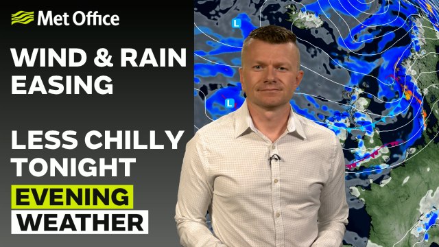 Met Office Evening Weather Forecast 25/08/24 - Drier in the south and east