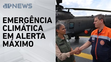 Marina Silva conversa com Tarcísio de Freitas sobre queimadas em São Paulo