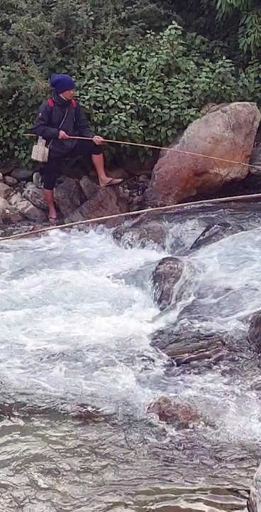 Hook and Rod Fishing in Nepal | Angling with Bamboo Stick | Asala Fishing | Himalayan Trout |