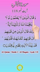 Al-Quran - Surah 2 - Al-Baqara - Ayah 118 | hafiz salman ali