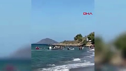Yer: Muğla... Sahil Güvenlik kaçak göçmenleri böyle kovaladı