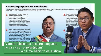 Gobierno retira una pregunta del referéndum