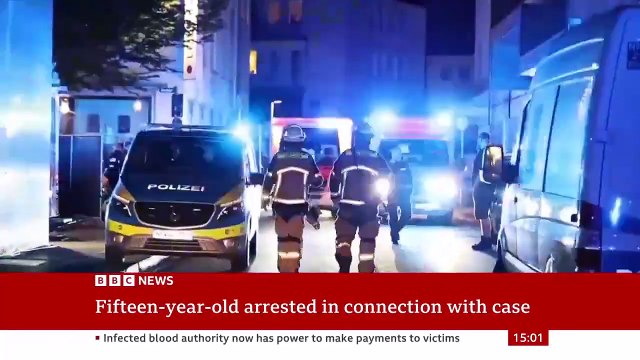 Solingen： German police arrest 15-year-old after three people killed in knife attack ｜ BBC News