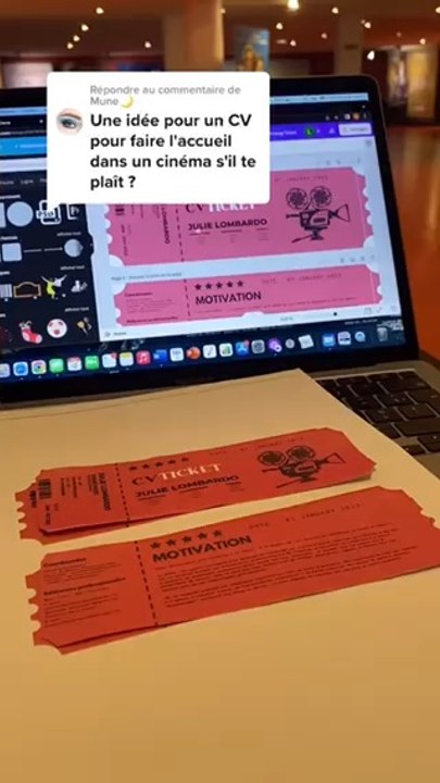 CV - Ticket cinéma