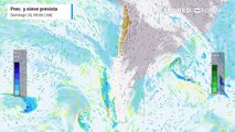 La semana comiena con precipitaciones desde la zona central hatsa la Patagonia.