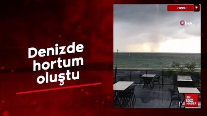 Ordu'da denizde hortum oluştu