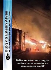 Balão arrasta carro, ergue moto e deixa moradores sem energia em SP