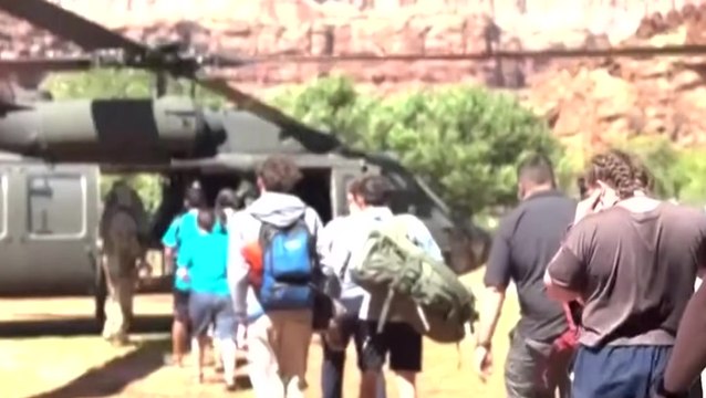 Tourists evacuated from Grand Canyon National Park after severe flooding