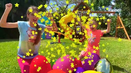 Nastya and Stacy open huge eggs with surprises and toy