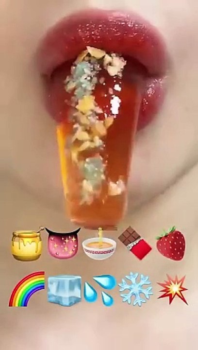asmr EMOJI FOOD eating sounds(sped up)