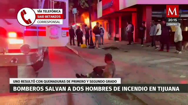 Bomberos rescataron a dos personas que se encontraban atrapadas durante un incendio en Tijuana