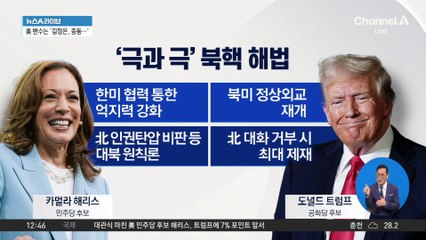 해리스-트럼프, 상반된 북핵 접근법