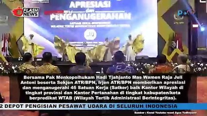 Menteri AHY Berikan Penghargaan Pada 46 Satuan Kerja Berpredikat Wilayah Tertib Adm