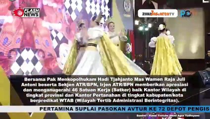 MENTERI ATR-BPN AHY BERI PENGHARGAAN PADA 46 SATUAN KERJA BERPREDIKAT WILAYAH TERTIB ADMINISTRASI BERINTEGRITAS