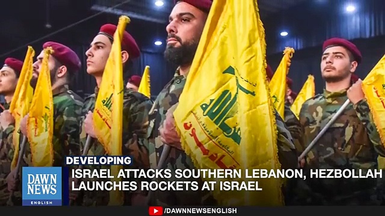 Israel Attacks Southern Lebanon, Hezbollah Launches Rockets At Israel | Dawn News English
