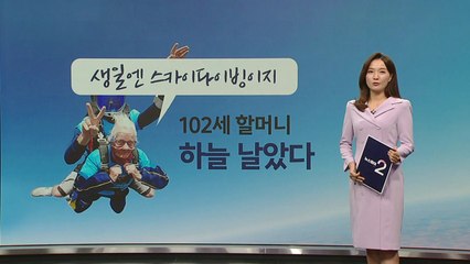102번째 생일에 스카이다이빙 "임무 완료!" [앵커리포트] / YTN