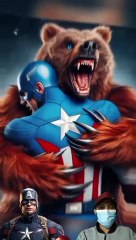 superheroes hugged by a bear part 1 ALL Characters (Marvel & DC) #avengers #dc #ai #shorts