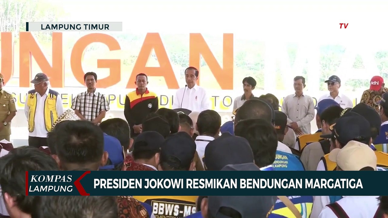 Presiden Jokowi Resmikan Bendungan Margatiga Lampung Timur